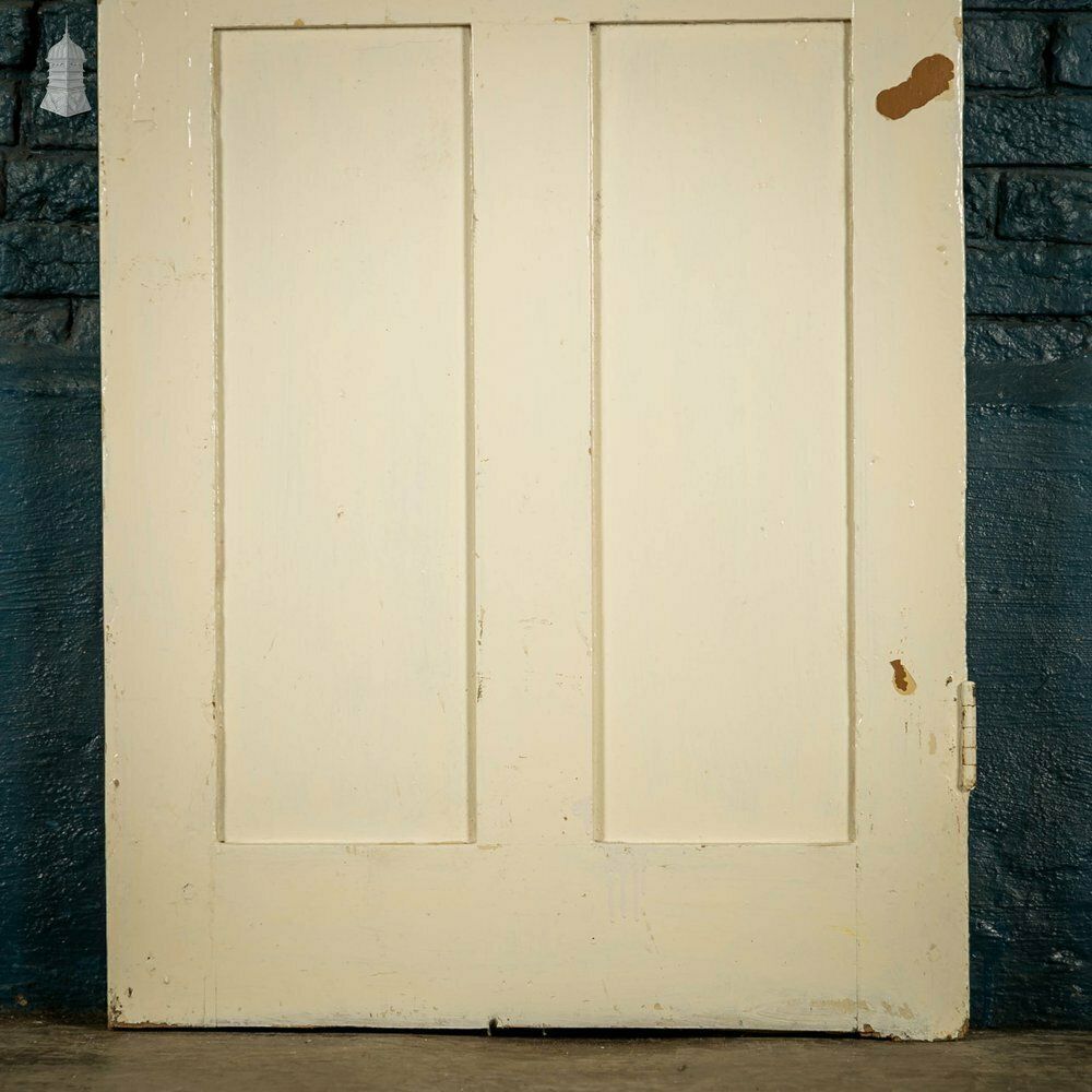 Pine Paneled Door, Victorian, White Painted 4 Panel photo vinterior
