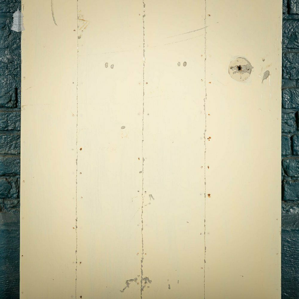 Pine Paneled Door, Victorian, White Painted 4 Panel photo vintage