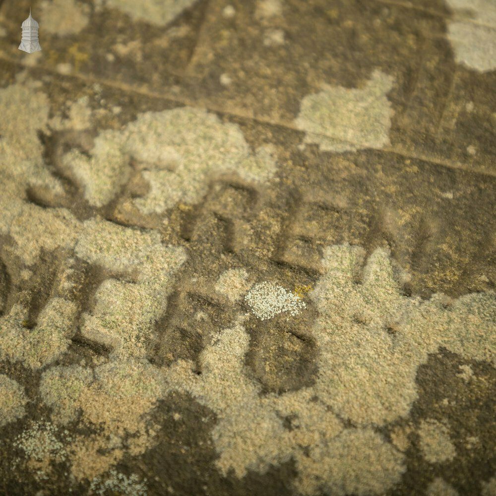 Vertical Sundial Base, 19th C Sandstone Wall Sun Dial – “I Do Not Count The Hours Unless They Are Clear”. photo 780.0