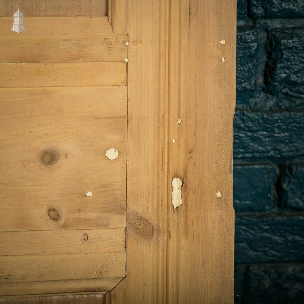 Glazed Pine Door, 5 Panel 19th C With Textured ‘Autumn Leaf’ Style Glazing photo buy