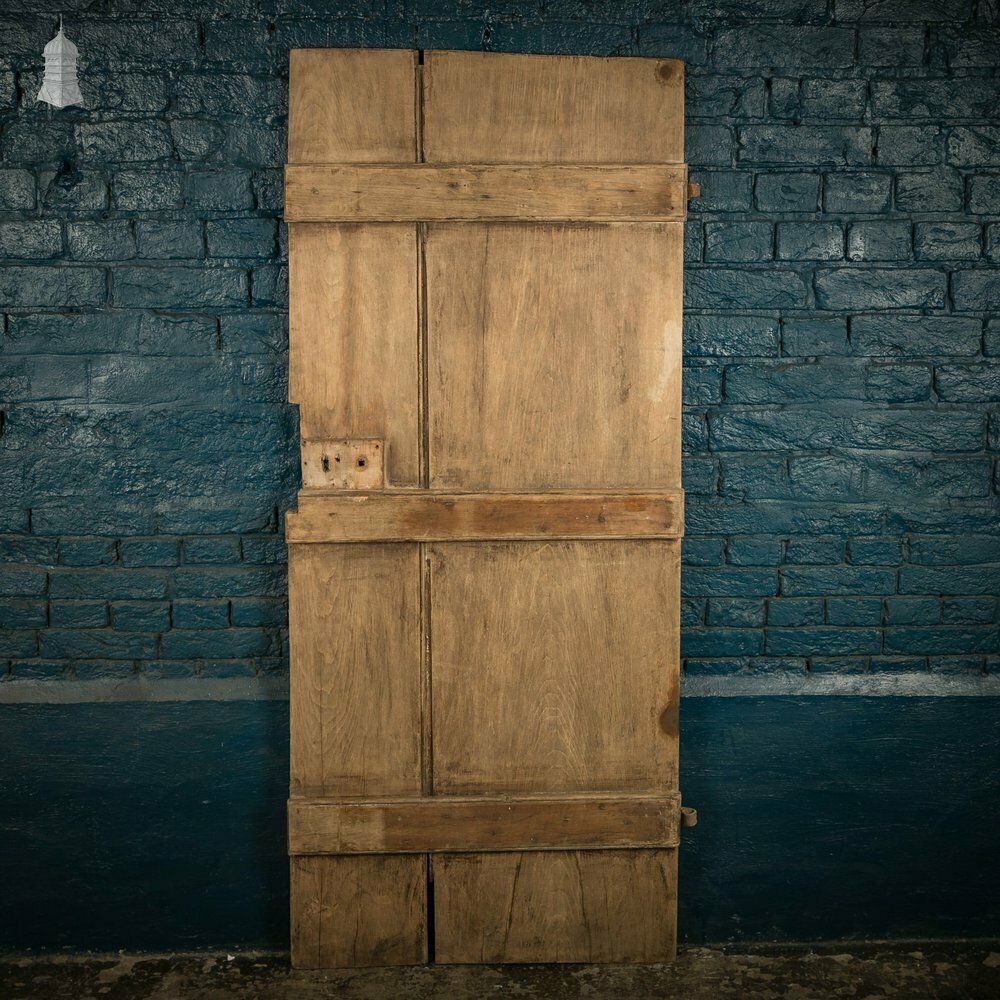 Plank And Ledge Door, 17th C Two Plank Pine Cottage Door photo vinterior