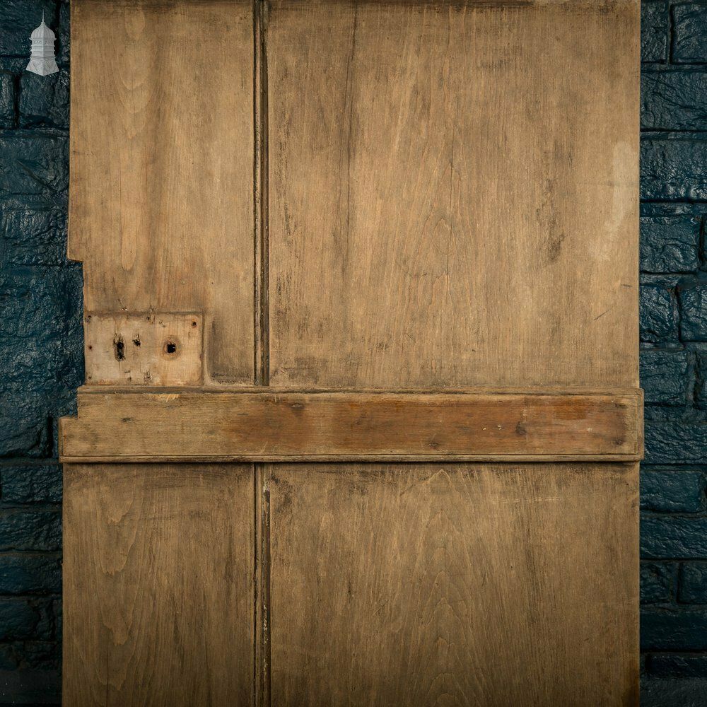 Plank And Ledge Door, 17th C Two Plank Pine Cottage Door photo vintage