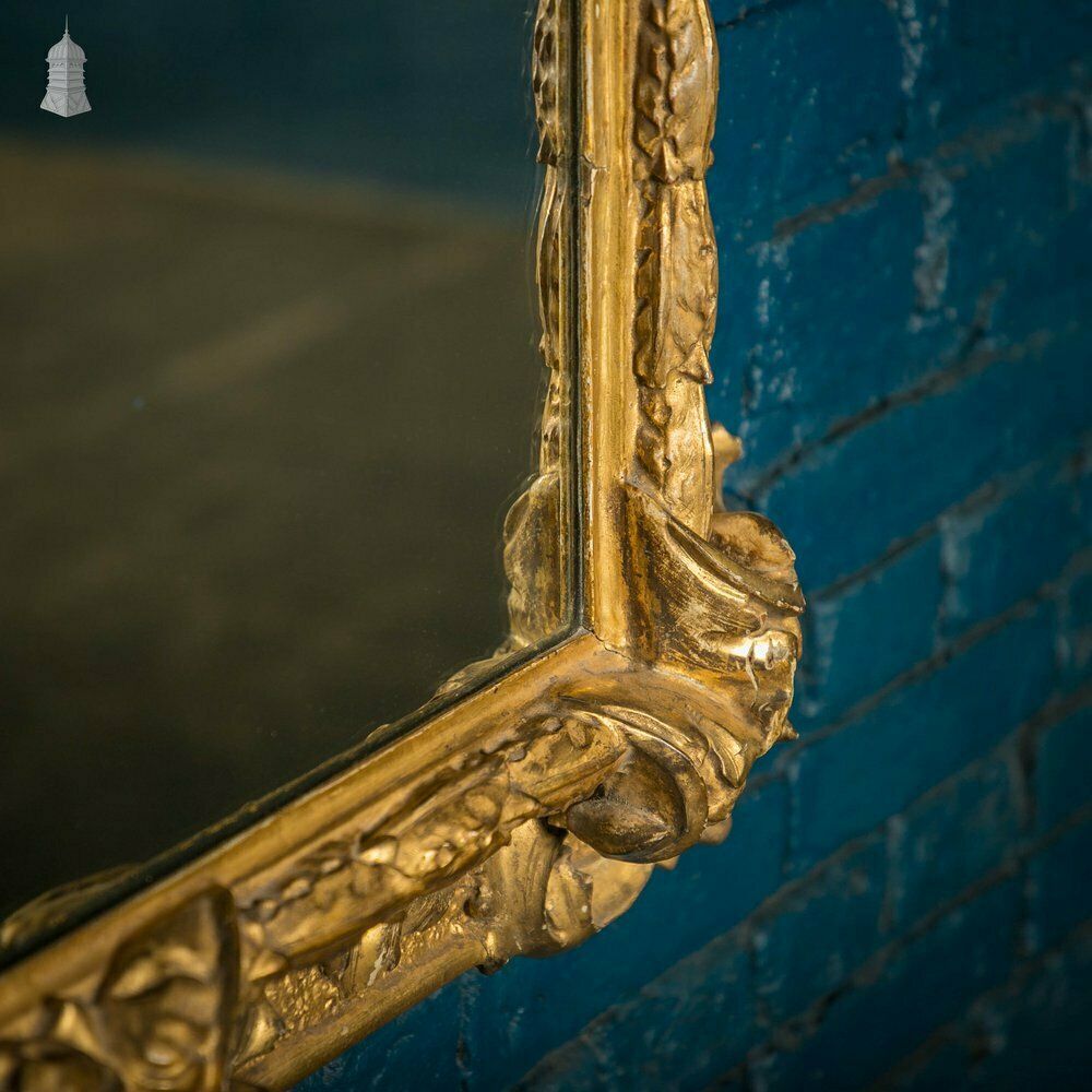 Gilt Framed Mirror, Early 19th C Venetian Carved Wood photo Home Decor