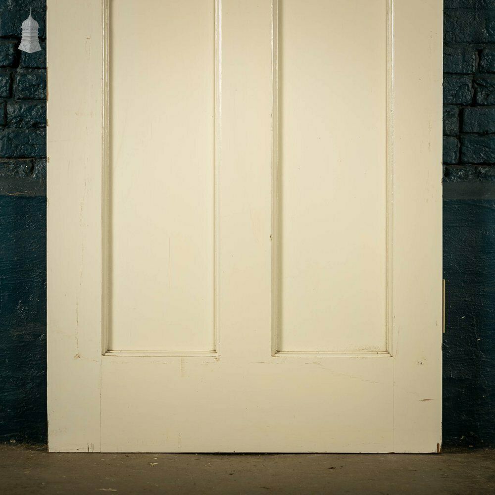 photo for sale Pine Panelled Door, White Painted 3 Panel