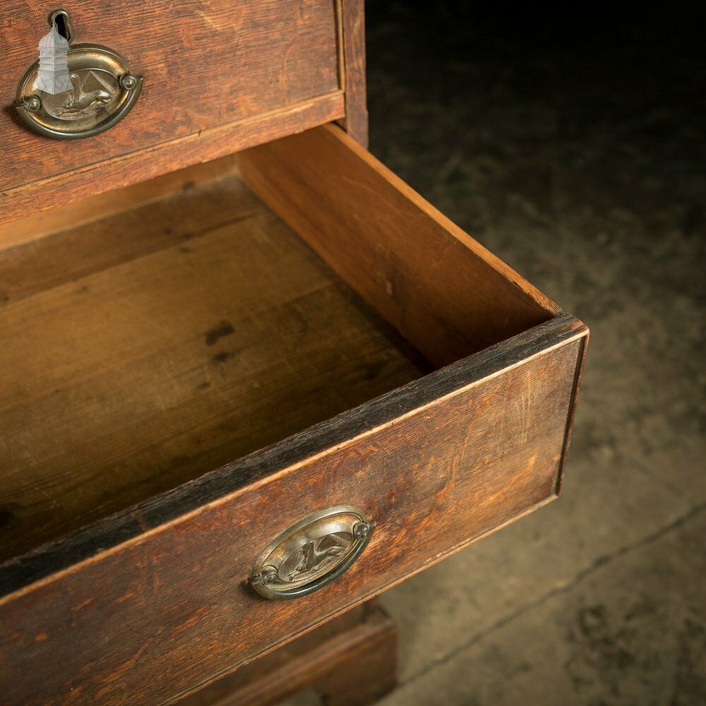 Chest Of Drawers, George III, Oak 2 Over 3 Drawer With Brass Sphinx Pull Handles photo buy