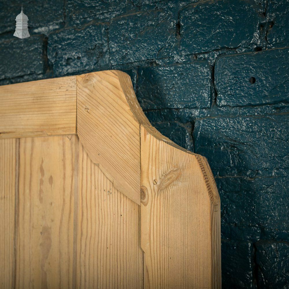 Pine Paneled Door, 2 Panel Door With Mouled Corners photo vintage