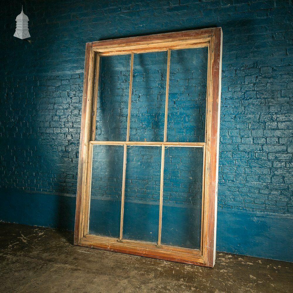 Sliding Sash Window, Edwardian, 8ft High, Hardwood photo vintage