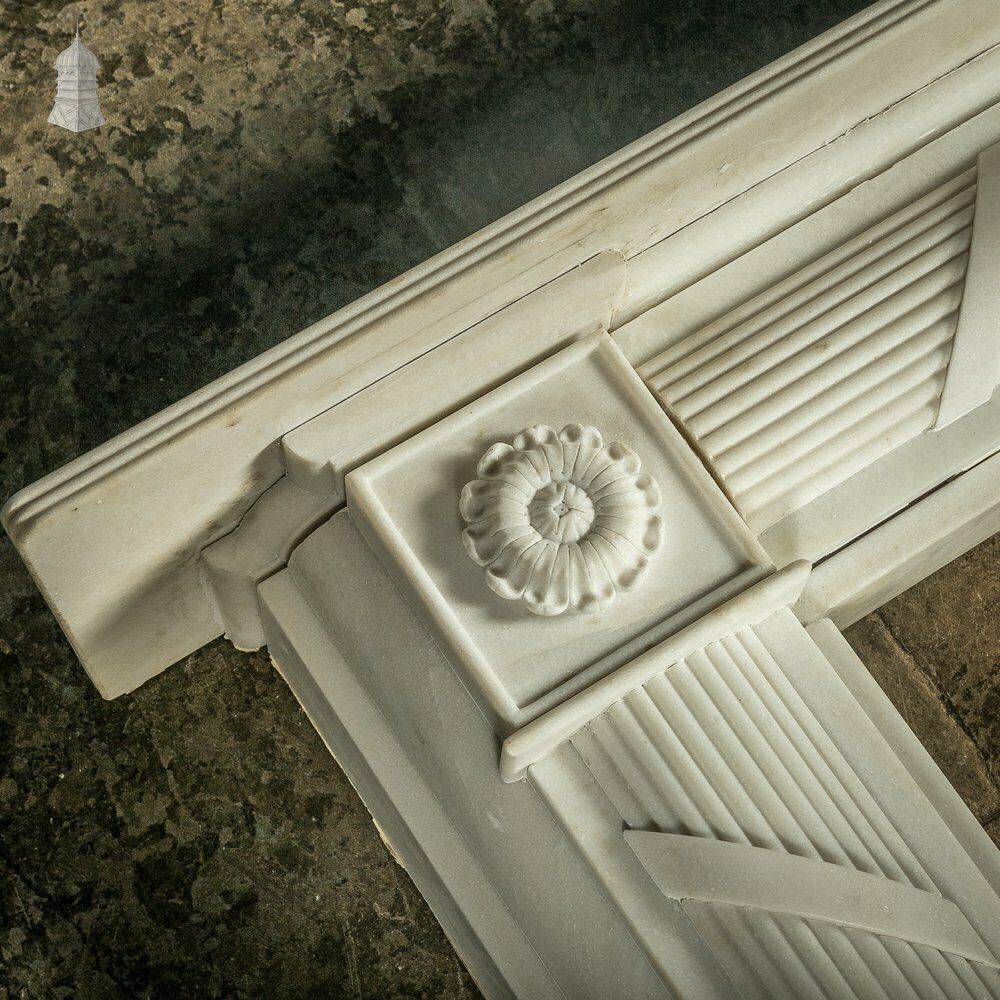 White Marble Fireplace Of Roman Ornate Design photo Home Fixtures