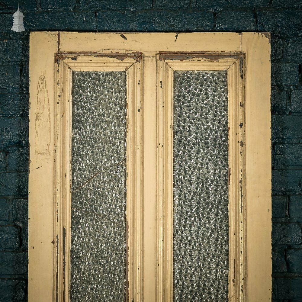 Half Glazed Door, Panelled Pine With ‘Muranese’ Style Textured Glass photo furniture