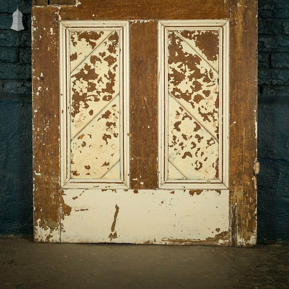 photo buy Half Glazed Door, Panelled Pine With ‘Muranese’ Style Textured Glass