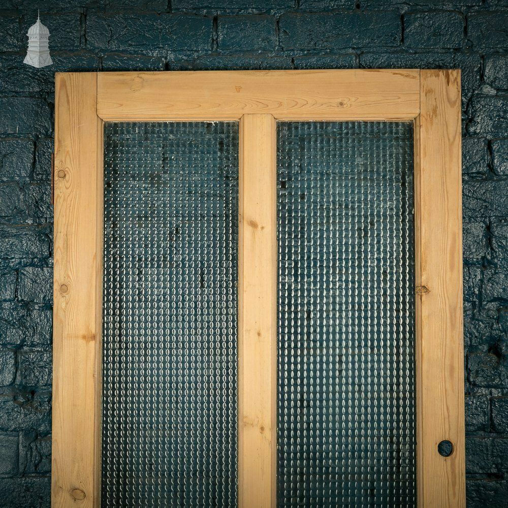 Glazed Pine Door, 4 Panels, 2 With Textured Glazing photo furniture