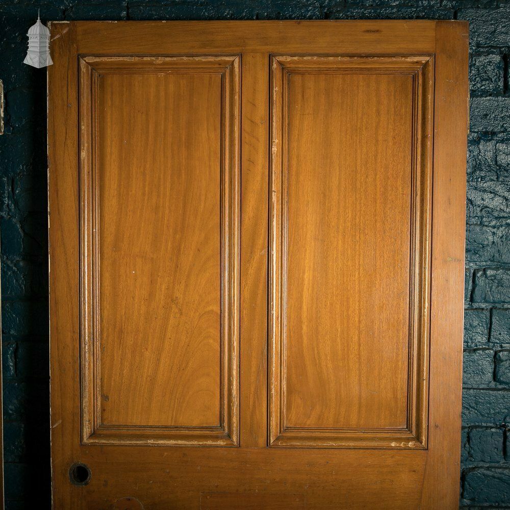 Mahogany Paneled Doors, Set Of 3 19th C Hardwood, Gunstock, 4 Panel Doors photo buy