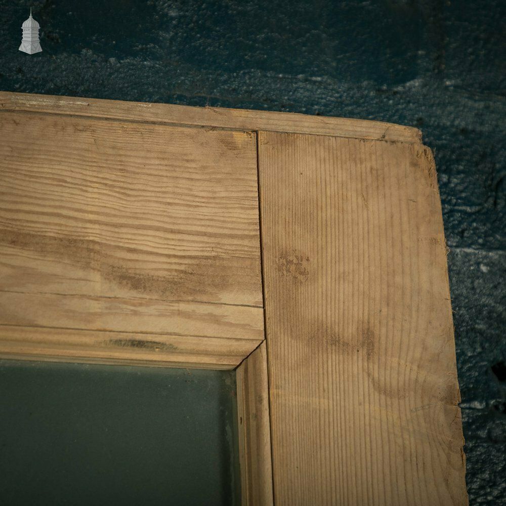 Glazed Pine Door, Moulded Panelled Door With Glazed Top Panel photo vinterior