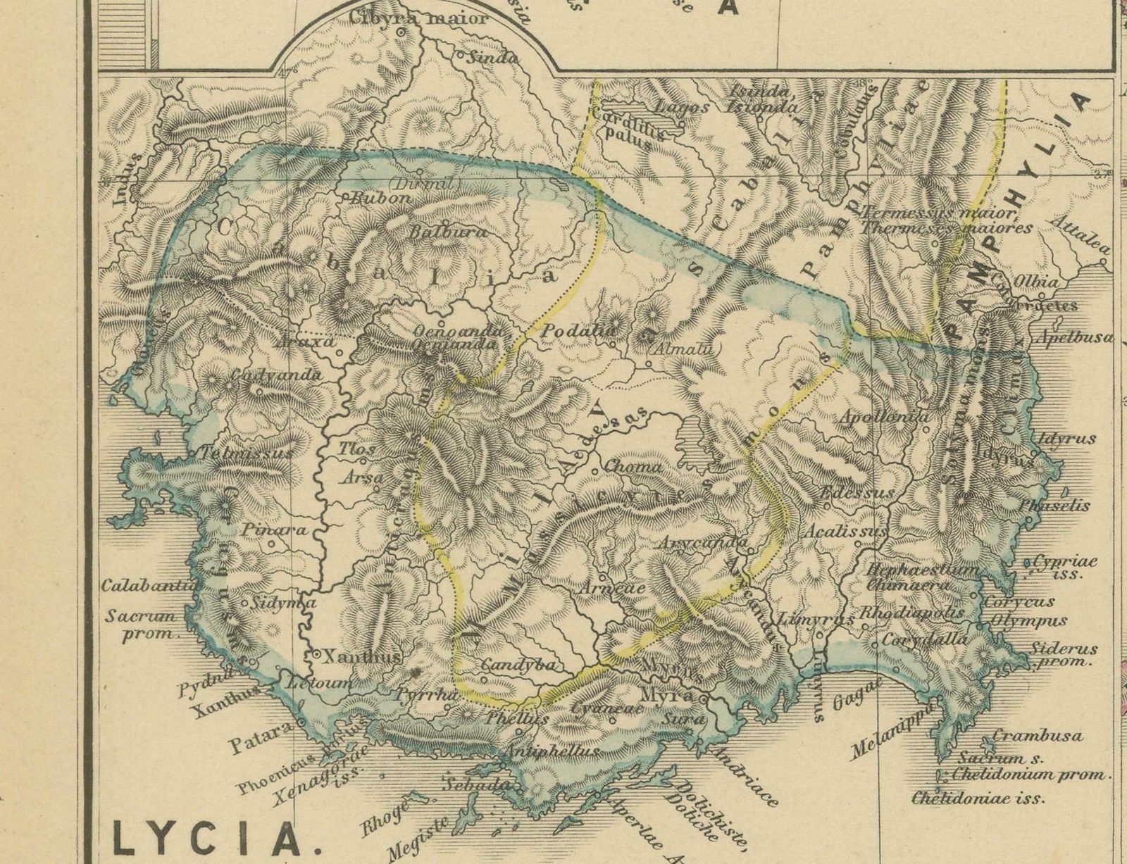 Asia Minor And Provinces: A Roman Empire Map From Spruner Menke Atlas, 1880 photo vinterior