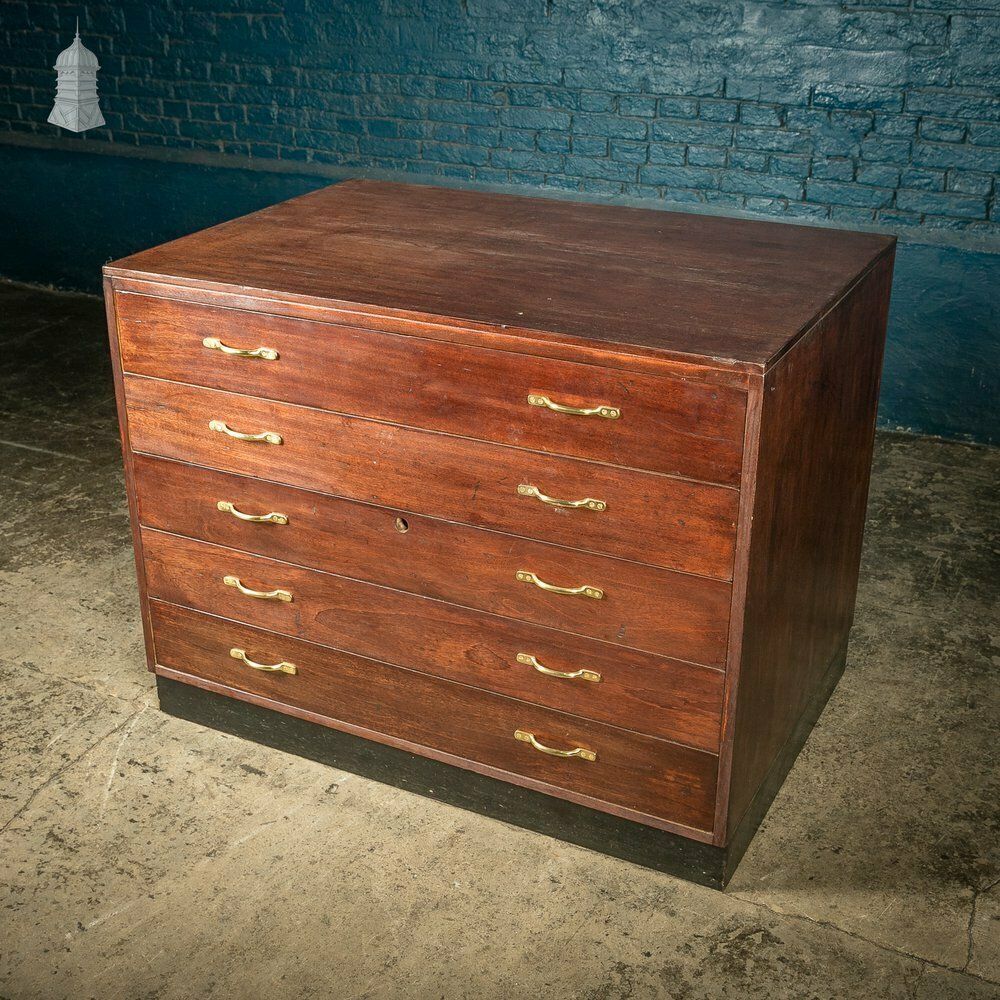 Plans Chest Drawers Dark Mahogany Finish With Brass Handles