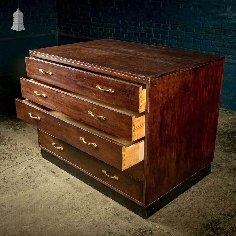photo furniture Plans Chest Drawers Dark Mahogany Finish With Brass Handles