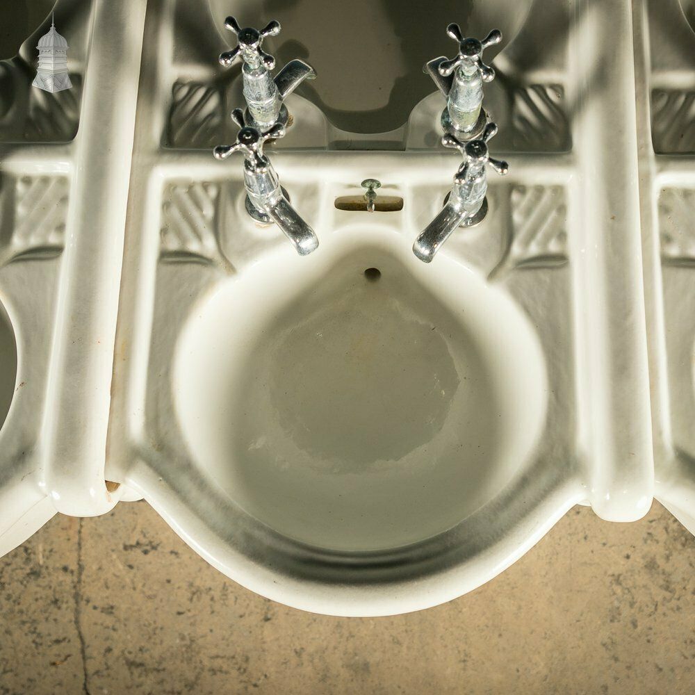 Communal Washroom Sinks, Original Edwardian Eight Basin Arrangement On Cast Iron Stand photo buy