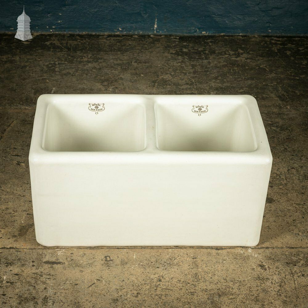 19th C Royal Doulton Double Laundry Sink