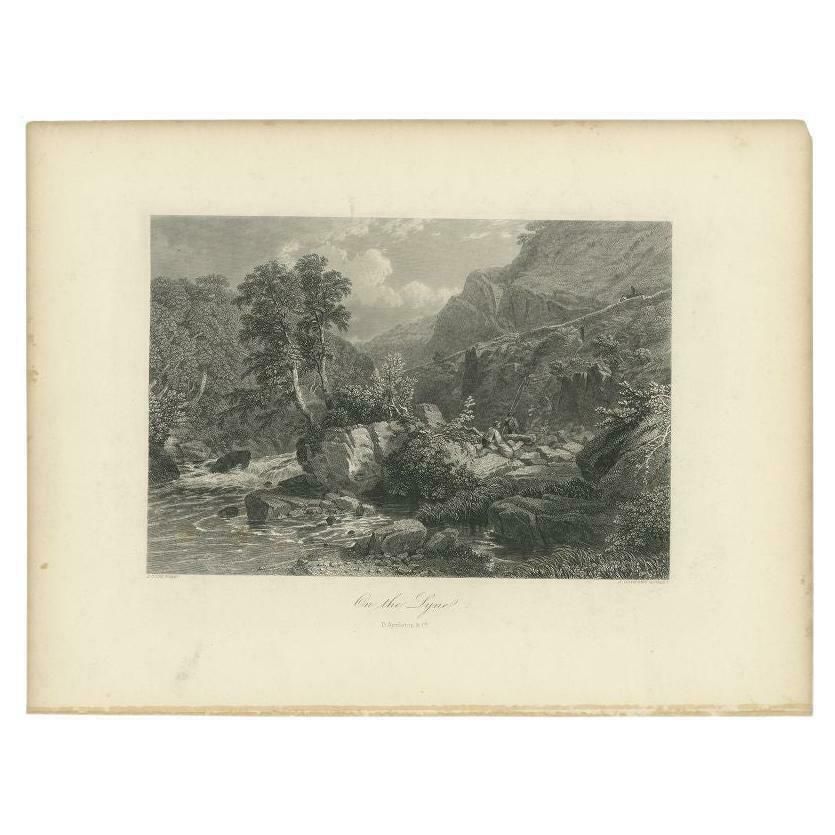 Antique Print Of The River Lyne By Appleton, C.1875