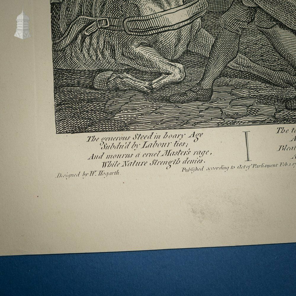 photo vintage ‘The Four Stages Of Cruelty’ Set Of 4 Original 18th C Engravings By William Hogarth Dated 1751