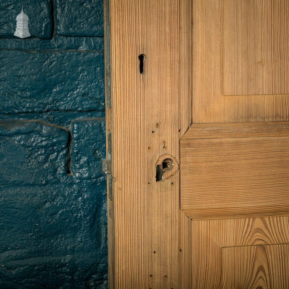 Pitch Pine Door, 19th C 6 Panel Internal Door photo vinterior