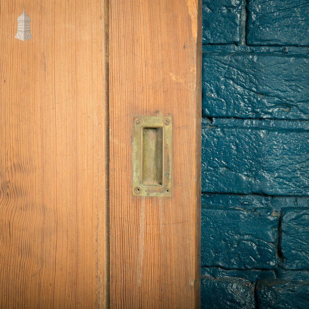 Pitch Pine Paneled Door With Leaded Glass Window, Victorian photo vinterior