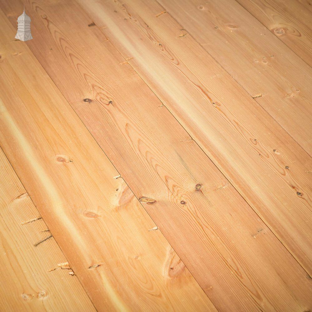 photo vinterior Batch Of 56 Square Metres Of 8.5" Wide Pine Floorboards Cut From Salvaged Victorian Ceiling Joists Planned On Both Sides