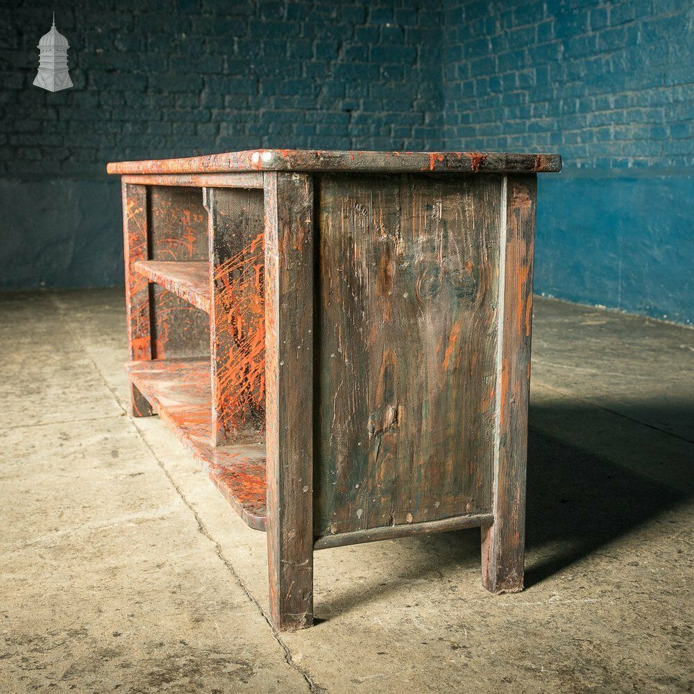 Tv Stand, Made From Reclaimed Materials With Narc Studio ‘Paint Shop’ Finish photo vintage