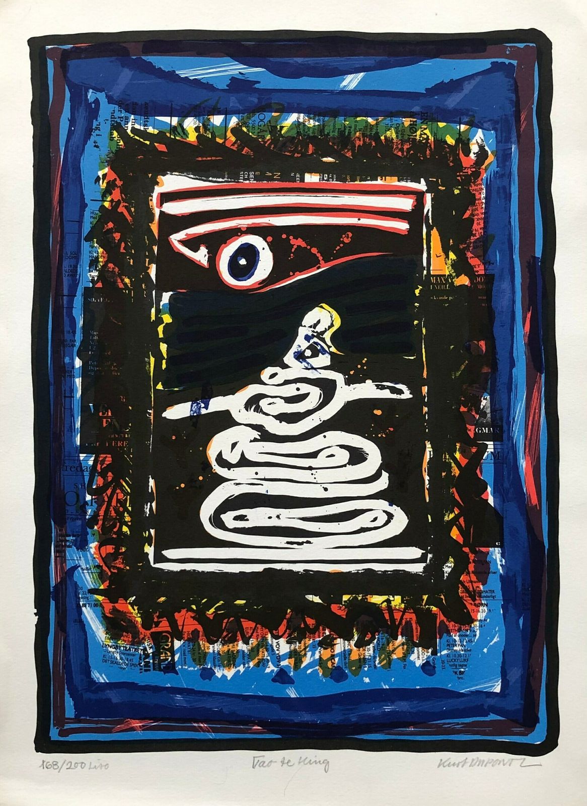 Two Original Lithographs By Kurt Dupont (1941 )   Colorful Expressionistic Art From The 1980s photo Art