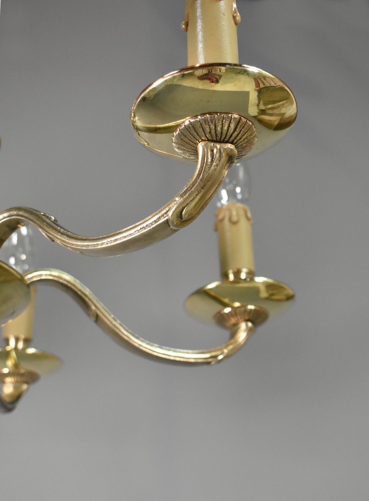 Lighting Antique French Six Light Bronze Chandelier Louis XVI Style photo