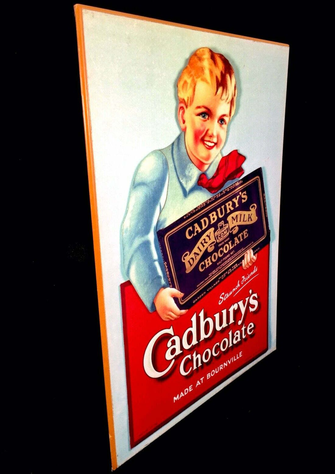 Antique Advertising   Large 70s Cadburys Poster Salvaged From Bournville Factory photo furniture