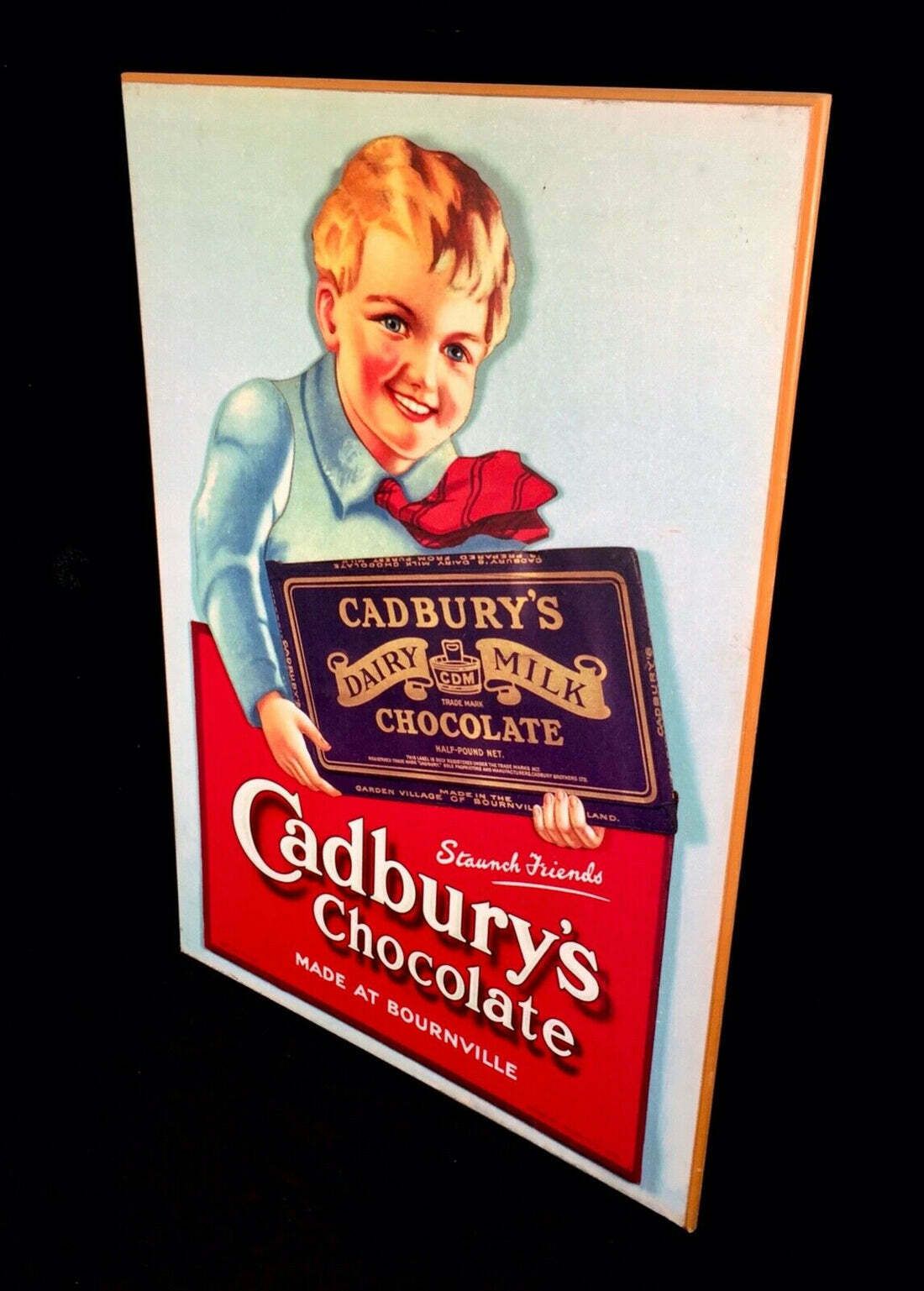 Antique Advertising   Large 70s Cadburys Poster Salvaged From Bournville Factory photo for sale