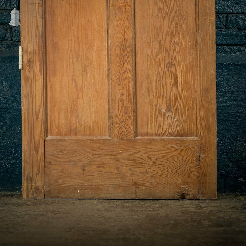 Half Glazed Door, 19th C Pitch Pine, 6 Over 2 Panel photo vintage