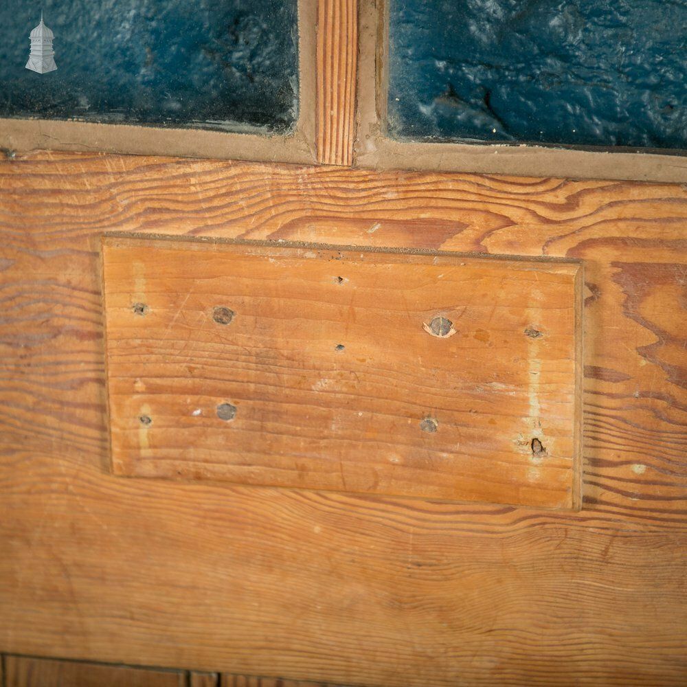 photo for sale Half Glazed Door, 19th C Pitch Pine, 6 Over 2 Panel