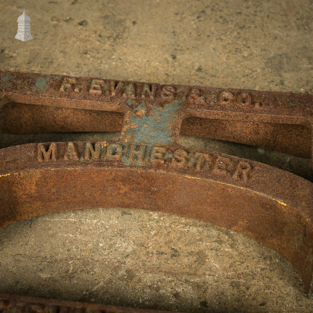 Pair Of Cast Iron Industrial Barrel Stands   F. Evans & Co. Manchester photo Home Decor