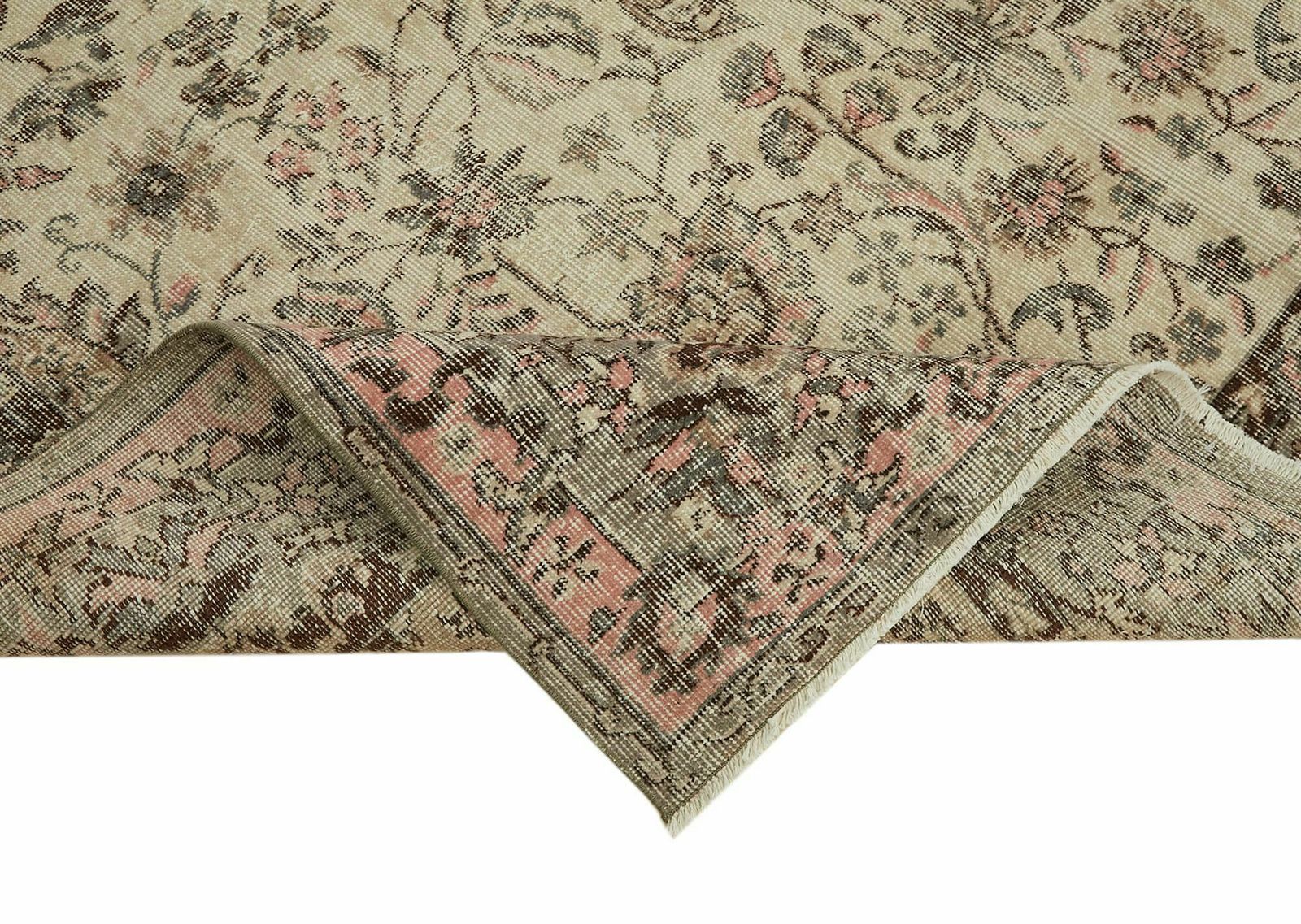 7x10 Beige Turkish Vintage Area Rug   44769 photo vinterior