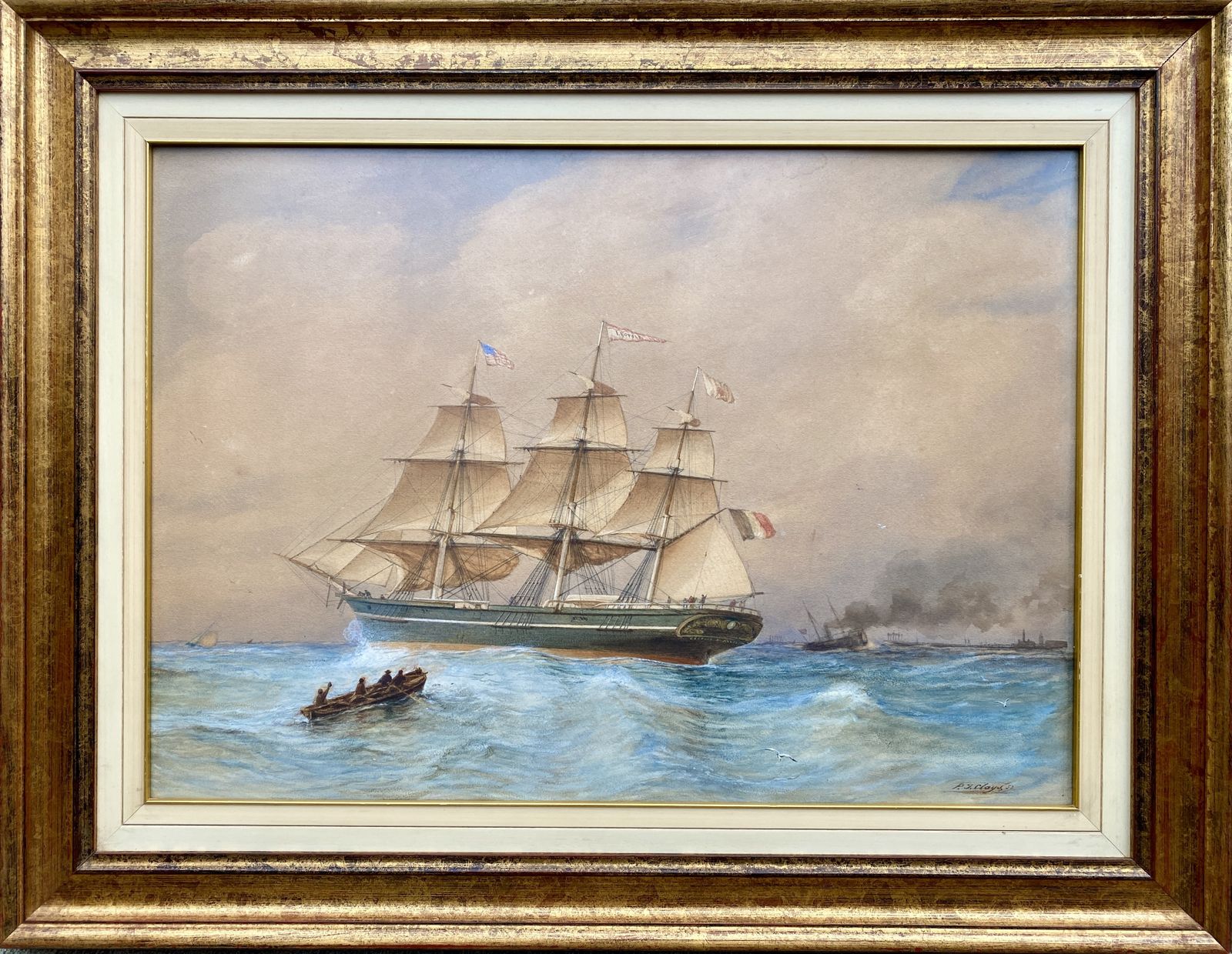 ‘Full Speed Ahead’ By Paul Jean Clays, Bruges 1819 – 1900 Brussels, Belgian Painter