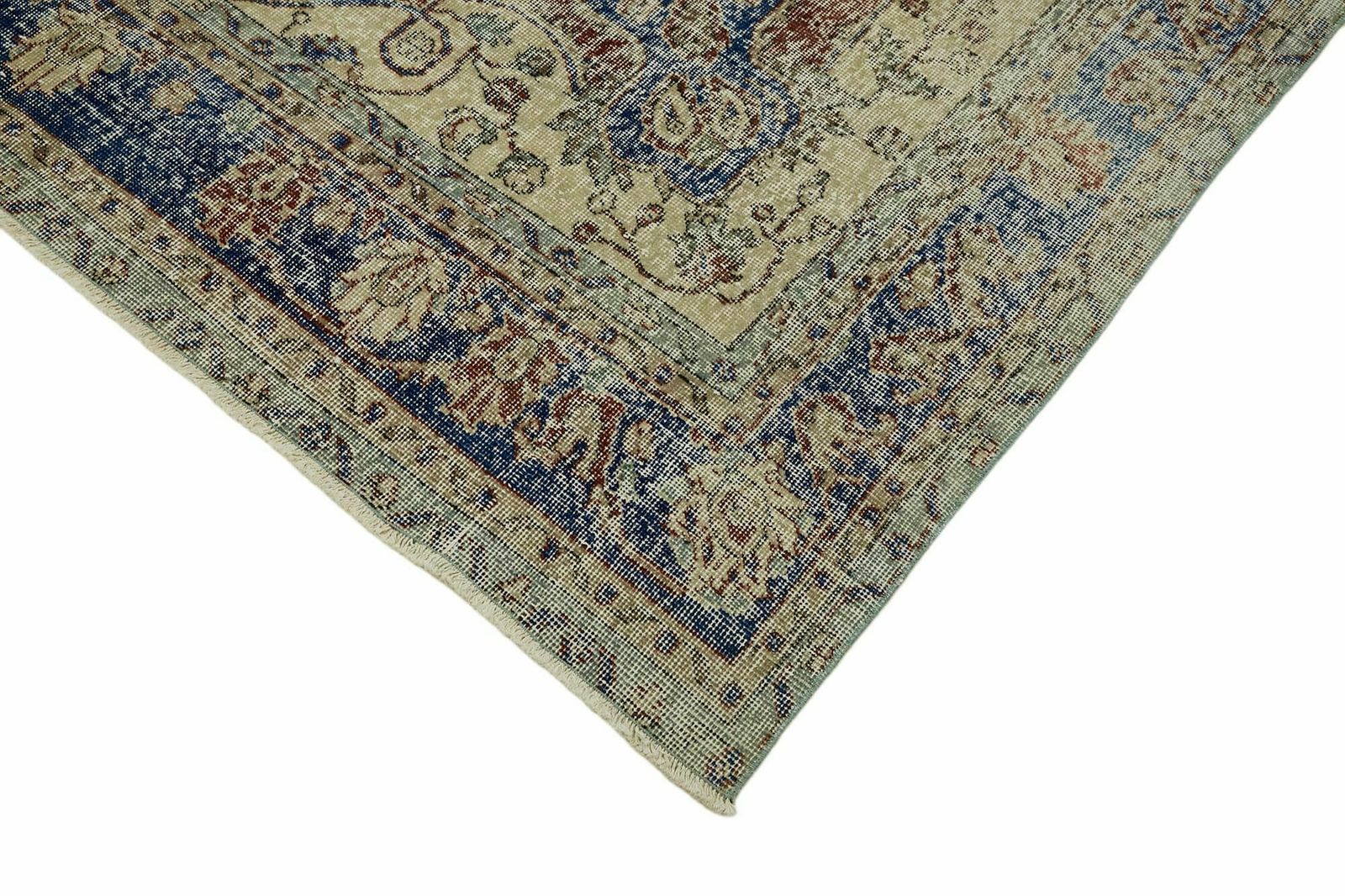 7x10 Beige Turkish Vintage Area Rug   44639 photo Textiles
