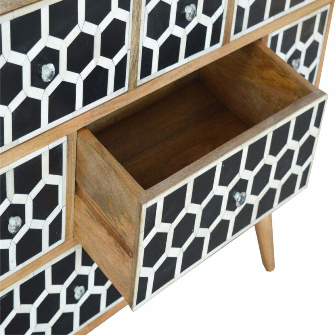 Solid Wood Nordic Style Bone Inlay 8 Drawer Chest photo vinterior