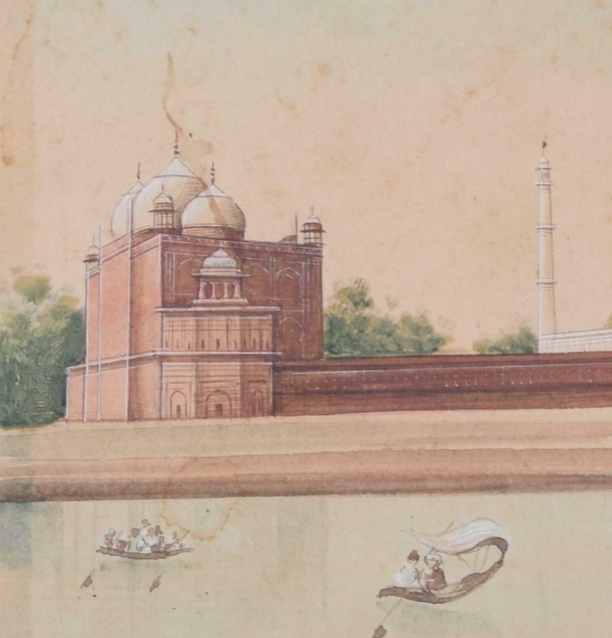 Taj Mahal, India Watercolour, Mid 20th Century photo furniture