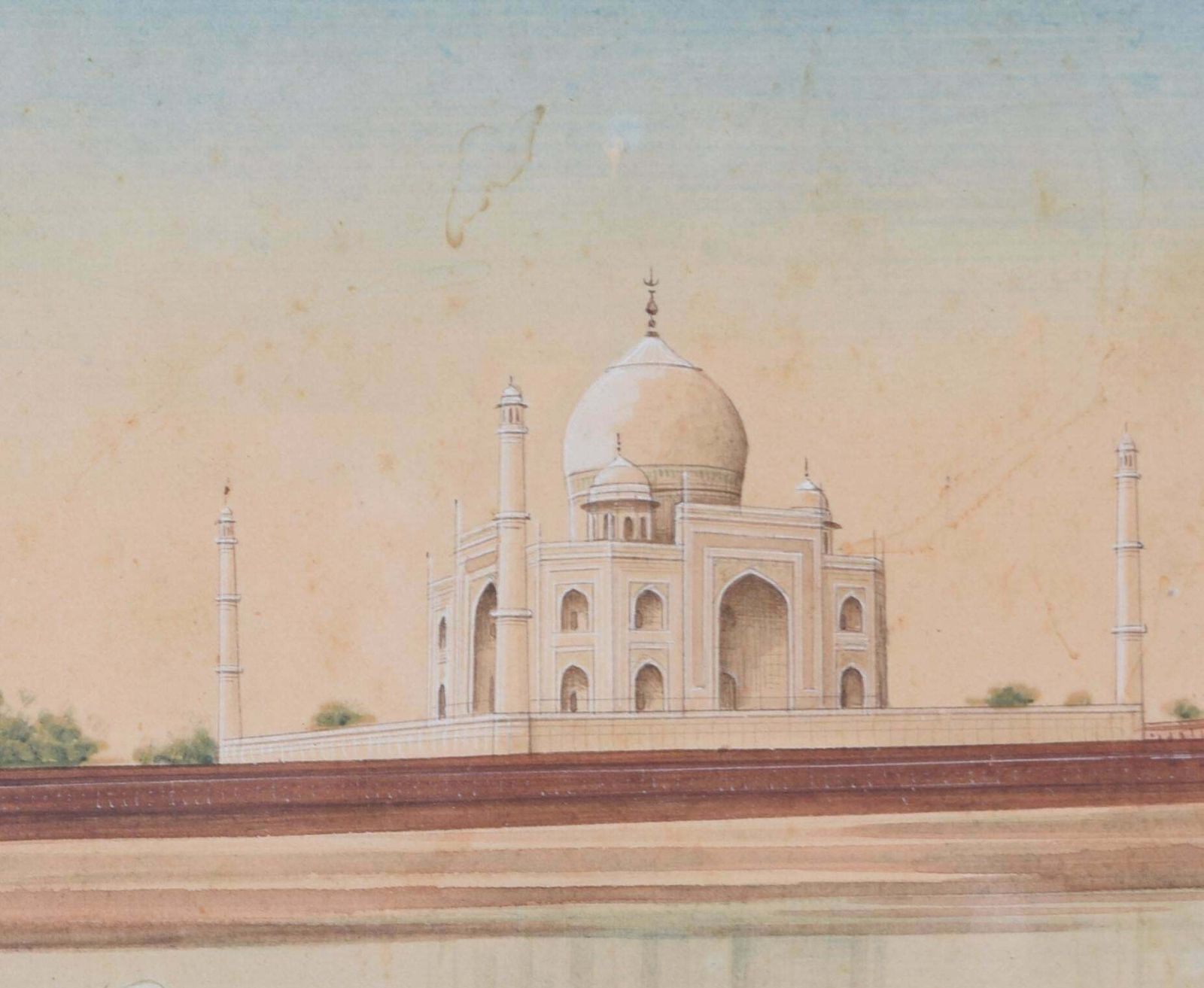 Taj Mahal, India Watercolour, Mid 20th Century photo for sale