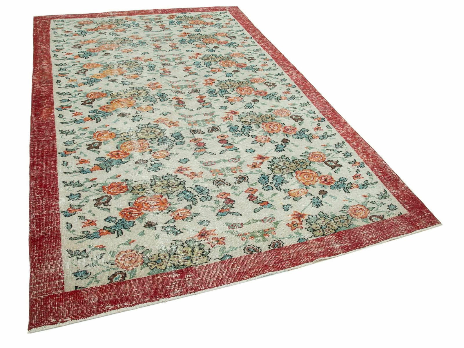 6x10 Beige Turkish Vintage Area Rug   24930 photo furniture