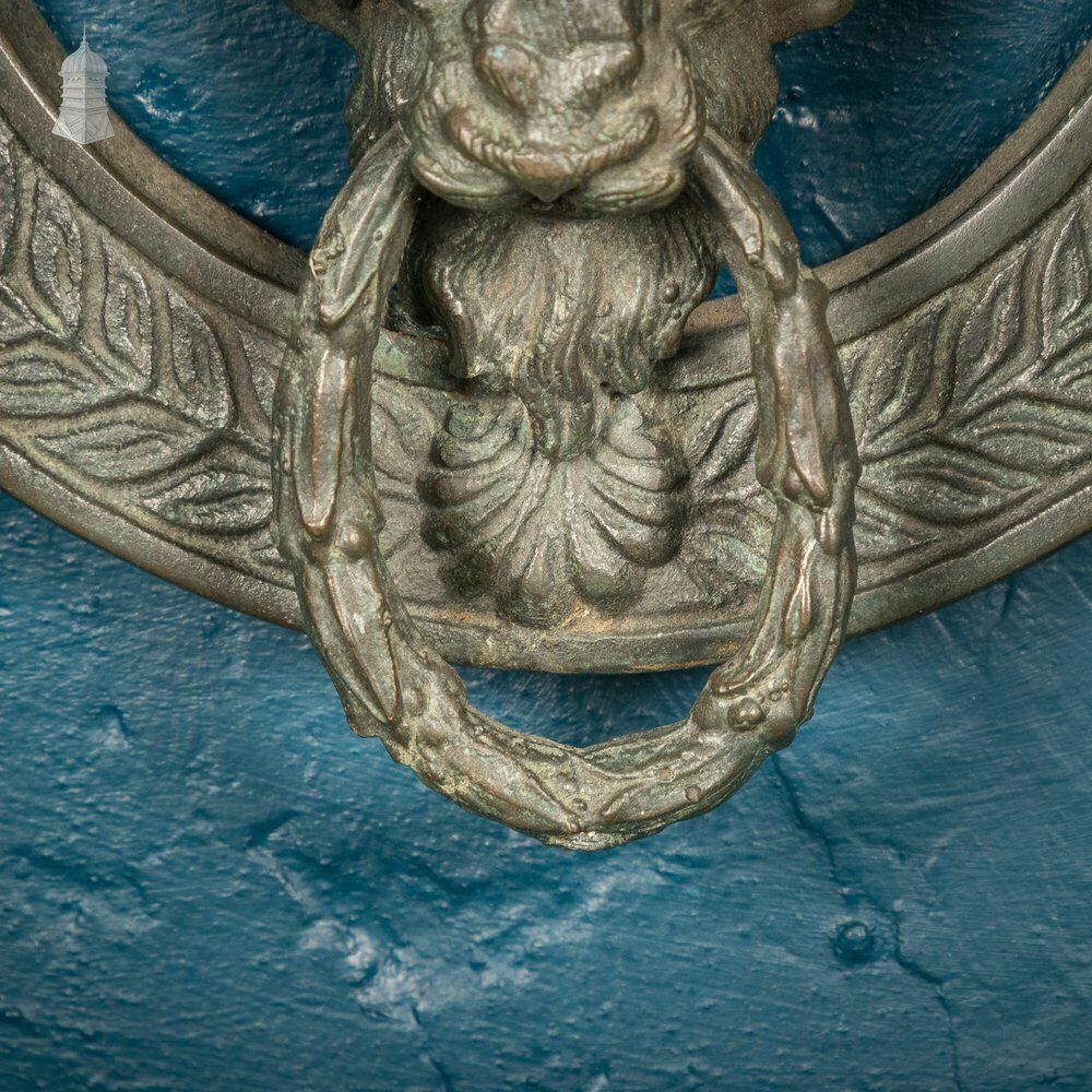 Bronze Georgian Wall Sconce With Egyptian Sarcophagus And Lion Head Details photo for sale