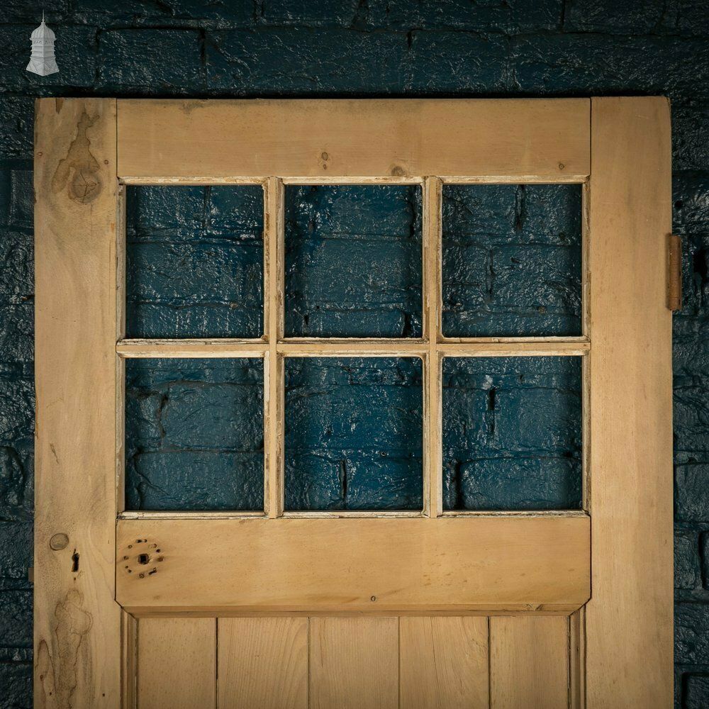 Glazed Pine Door, Edwardian Framed Plank photo vinterior