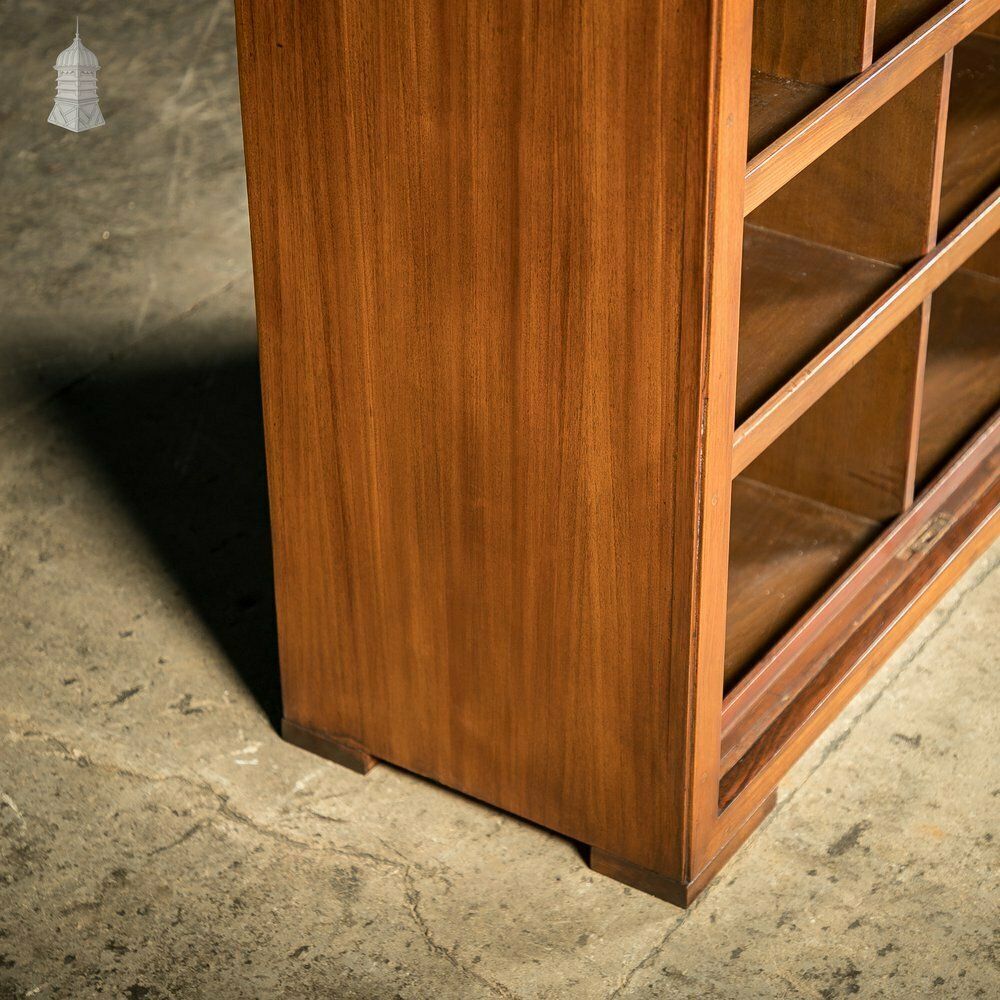 Tambour Front Cabinet, Mahogany And Oak Construction With Internal Pigeonhole Shelving From A Liner photo for sale