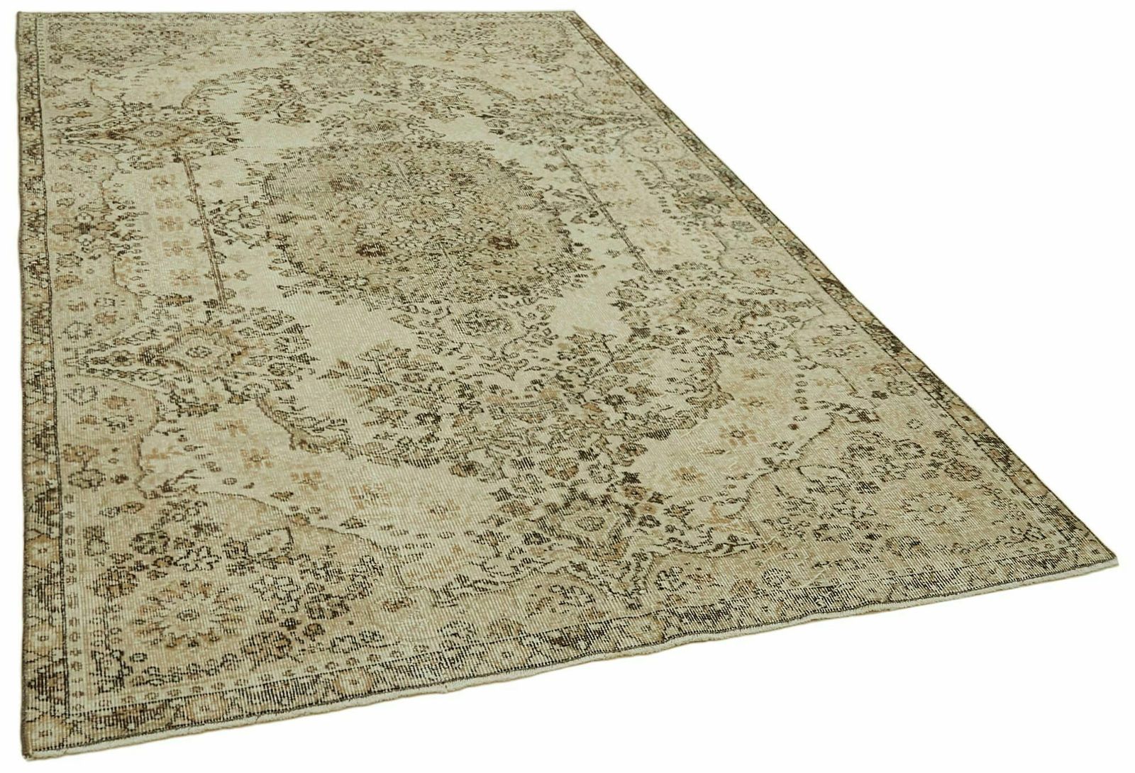 5x9 Beige Turkish Vintage Area Rug   41595 photo furniture