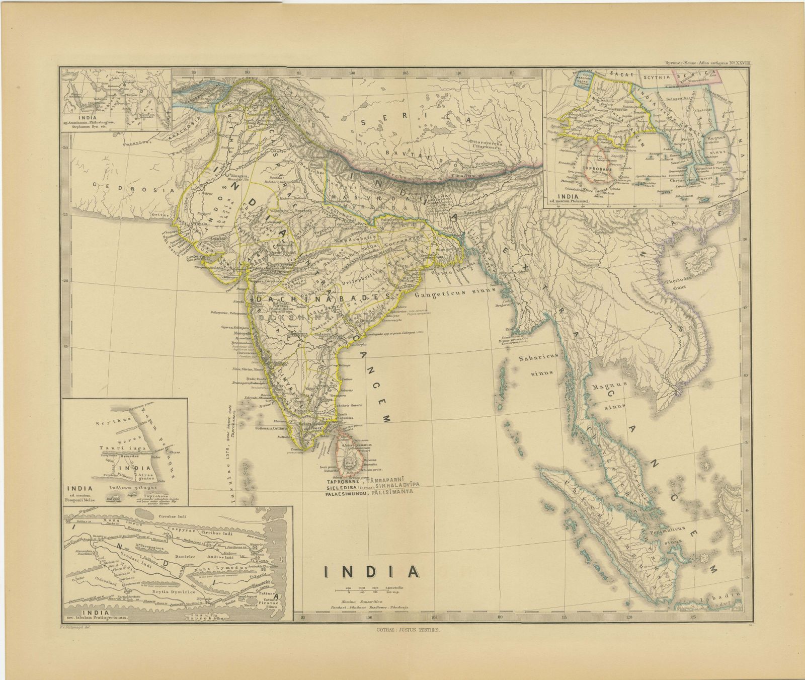 Ancient Cartography Of The Indian Subcontinent, Published In 1880