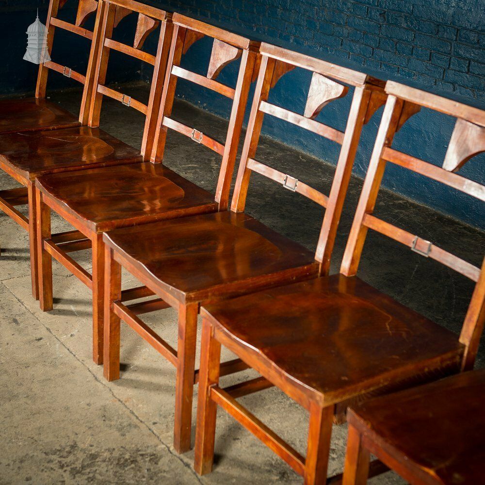 photo buy Set Of 6 19th C Elm Synagogue Chairs [No. 3]