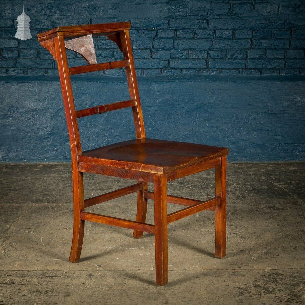photo furniture Set Of 6 19th C Elm Synagogue Chairs [No. 2]