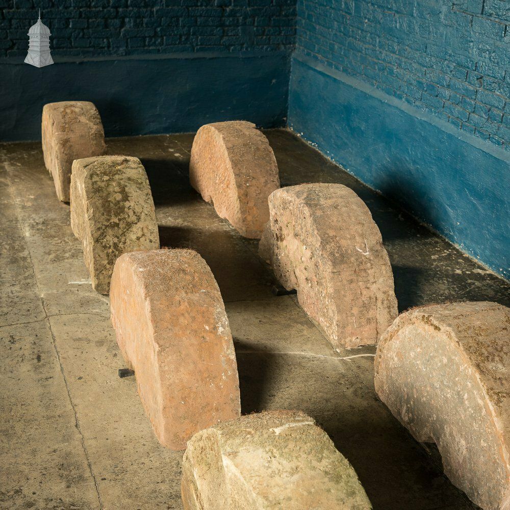 Batch Of 8 Antique Half Round Sandstone Millstones photo 2220.0